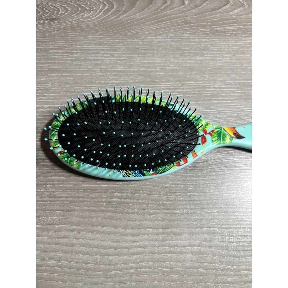 Wet Brush Original Detangler Tropical Toucan Parrot Floral Teal Hair Brush